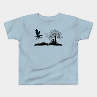 Books and Dragons Kids T-Shirt